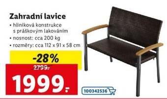 Zahradní lavice