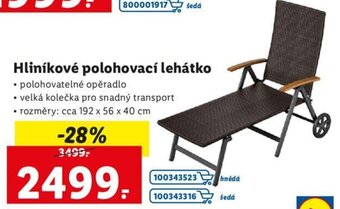 Lidl Hliníkové polohovací lehátko nabídka