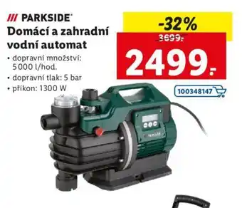 Lidl Parkside Domácí a zahradní vodní automat nabídka