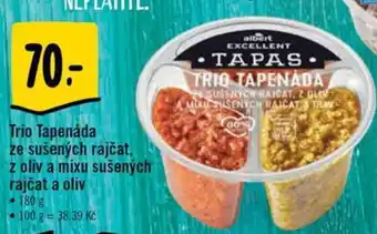 Trio Tapenáda ze sušených rajčat, z oliv a mixu sušených rajčat a oliv 180g