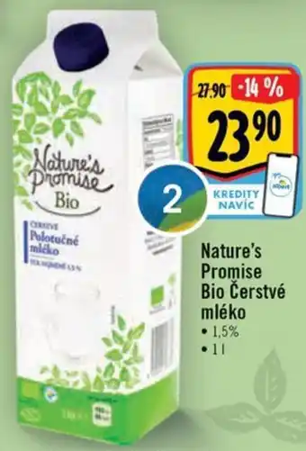 Albert Nature's Promise BIO Čerstvé mléko 1,5% 1l nabídka