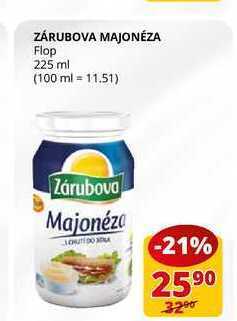Flop Zárubova majonéza flop 225 ml nabídka