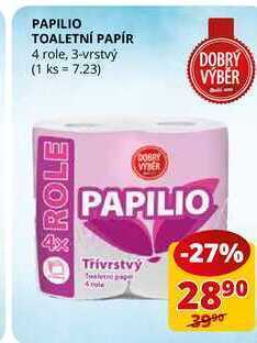 Flop Papilio toaletní papír 4 role, 3-vrstvý nabídka