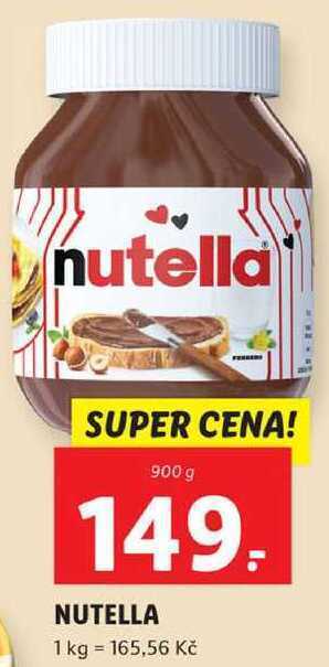 Lidl Nutella, 900 g nabídka