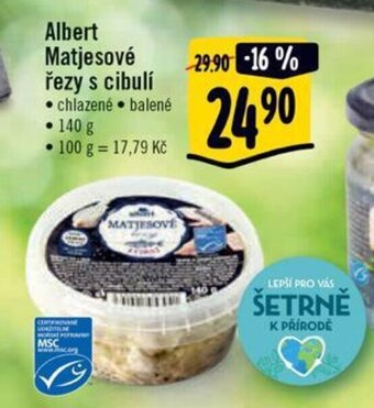 Albert Albert Matjesové řezy s cibulí 140g nabídka