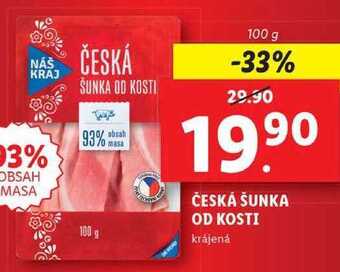 Lidl Česká šunka od kosti, 100 g nabídka