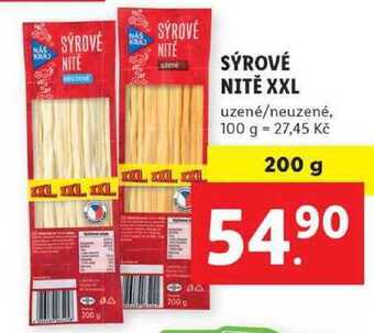 Lidl Sýrové nitě xxl, 200 g nabídka