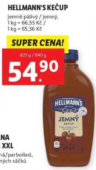 Lidl Hellmann's kečup, 825 g/840 g nabídka