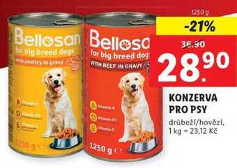 Lidl Konzerva pro psy, 1250 g nabídka