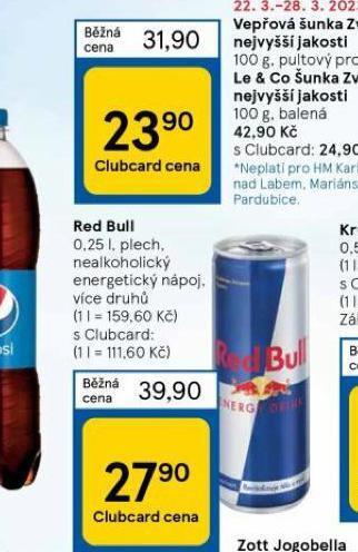 Tesco Red bull nabídka