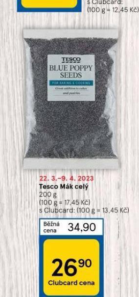 Tesco Mák celý nabídka