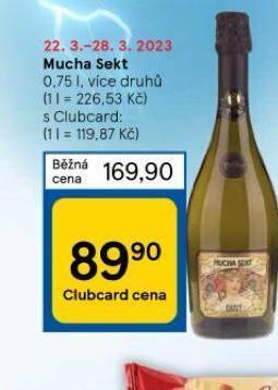 Tesco Mucha sekt nabídka
