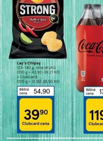 Tesco Lay's chipsy nabídka