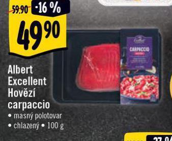 Albert Hovězí carpaccio nabídka