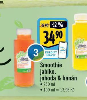 Albert Smoothie jablko, jahoda a banán nabídka