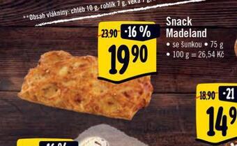 Albert Snack madeland nabídka
