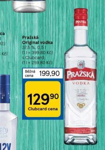 Tesco Pražská original vodka nabídka