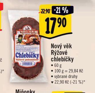 Albert Nový věk rýžové chlebíčky nabídka