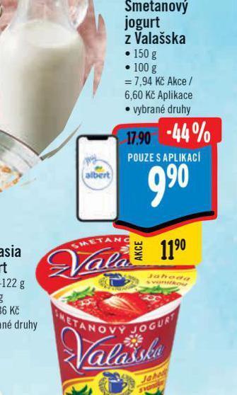 Albert Smetanový jogurt z valašska nabídka