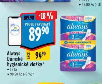 Albert Always dámské vložky nabídka
