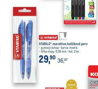 Makro Stabilo marathon kuličkové pero nabídka