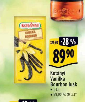 Albert Kotányi vanilka bourbon lusk nabídka