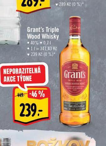 Albert Grant´s triple wood whisky nabídka