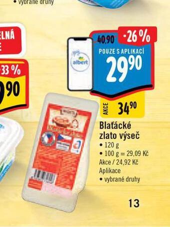 Albert Blaťácké zlato výseč nabídka