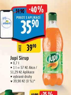 Albert Jupí sirup nabídka