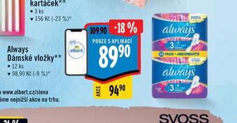 Albert Always dámské vložky nabídka