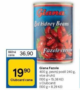 Tesco Giana fazole nabídka