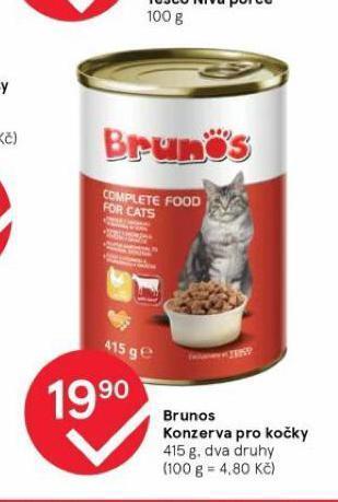 Tesco Brunos konzerva pro kočky nabídka