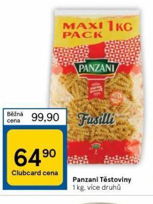 Tesco Panzani těstoviny nabídka