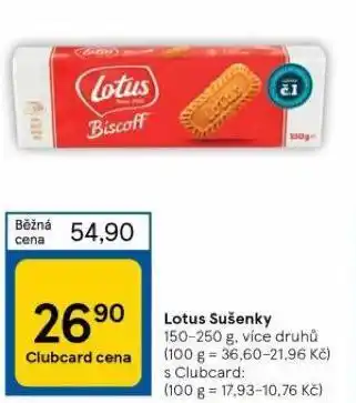 Tesco Lotus sušenky nabídka