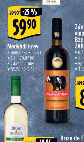 Albert Medvědí krev nabídka