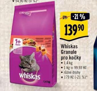 Albert Whiskas granule pro kočky nabídka