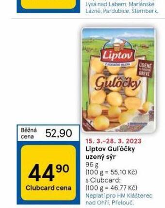 Tesco Liptov guločky uzený sýr nabídka