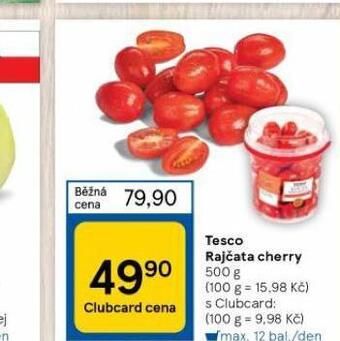 Tesco Rajčata cherry nabídka
