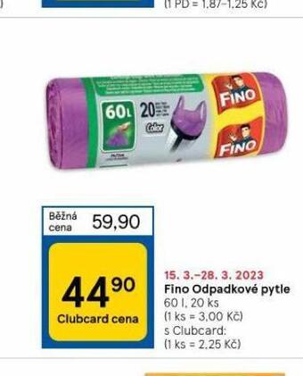 Tesco Fino odpadkové pytle nabídka