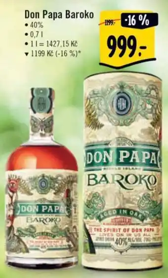Albert Don Papa Baroko 40% 0,7l nabídka