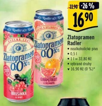 Albert Zlatopramen Radler 0,5l nabídka