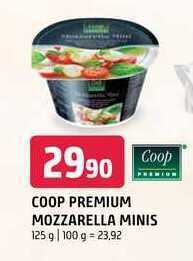 Terno Coop premium mozzarella minis 125 g nabídka