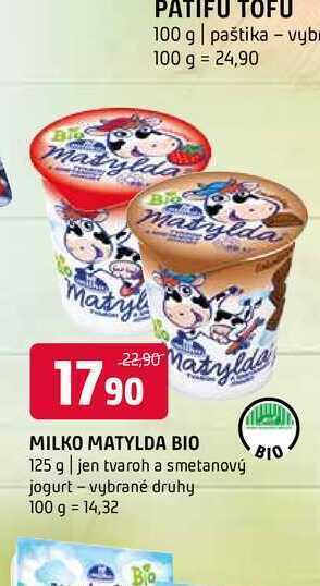 Milko matylda bio 125 g