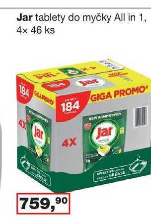 Barvy a laky drogerie Jar tablety do myčky all in 1, 4x 46 ks nabídka