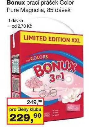 Bonux prací prášek color pure magnolia, 85 dávek