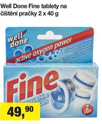 Šlak Well done fine tablety na čištění pračky 2 x 40 g nabídka
