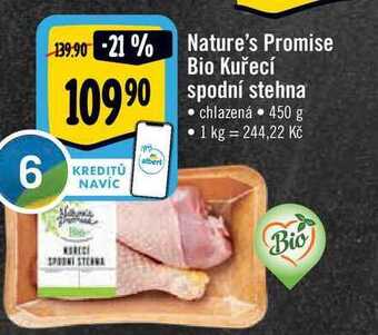 Albert Nature's promise bio kuřecí spodní stehna  450 g nabídka