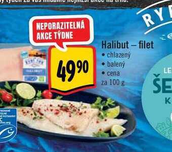 Albert Halibut - filet 100 g nabídka