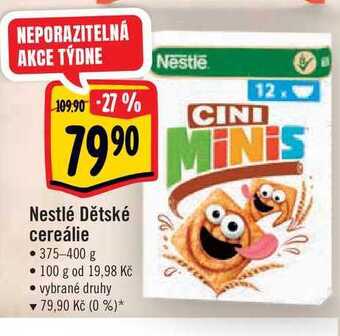 Albert Nestlé dětské cereálie 375-400 g nabídka