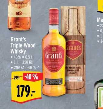 Albert Grant's triple wood whisky 0,5 l nabídka